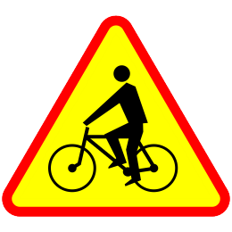 znak rowerzysci